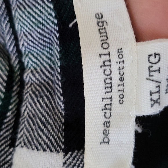 beachlunchlounge plaid button down lightweight flannel with back buttons - Picture 9 of 10